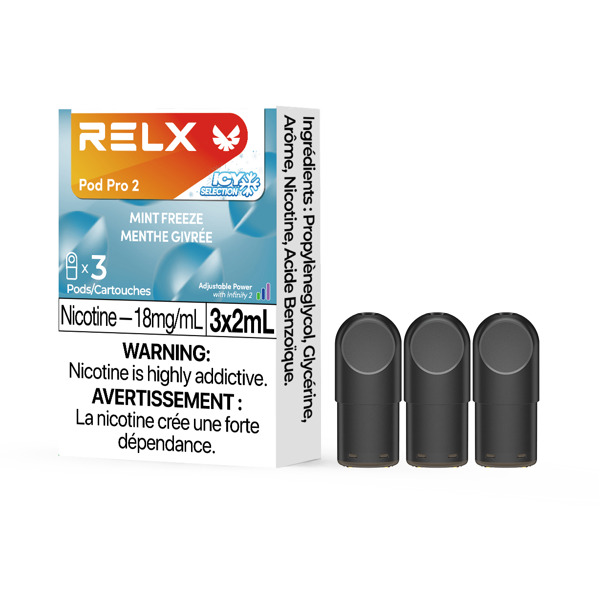 Relx Pod Pro 2 - Mint Freeze (3-Pack) | Cool & Invigorating Relx Pod Pro 2 - Mint Freeze (3-Pack) | Cool & Invigorating