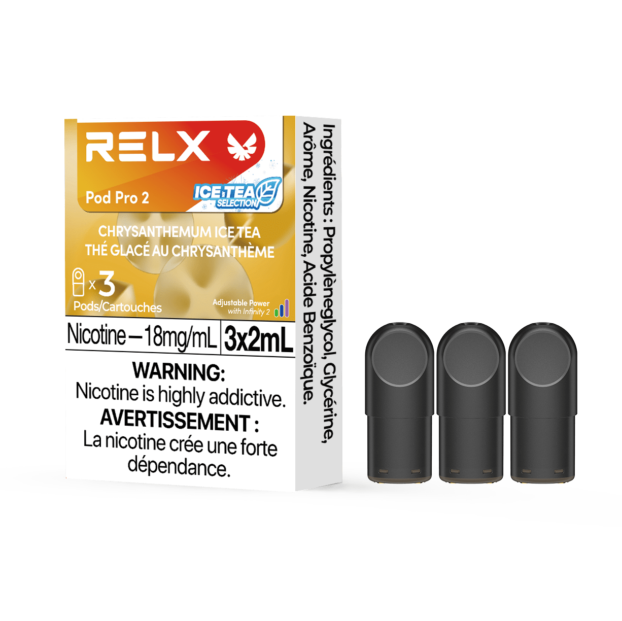 RELX Pod Pro 2 - Chrysanthemum Ice Tea (3-Pack) | Floral & Refreshing