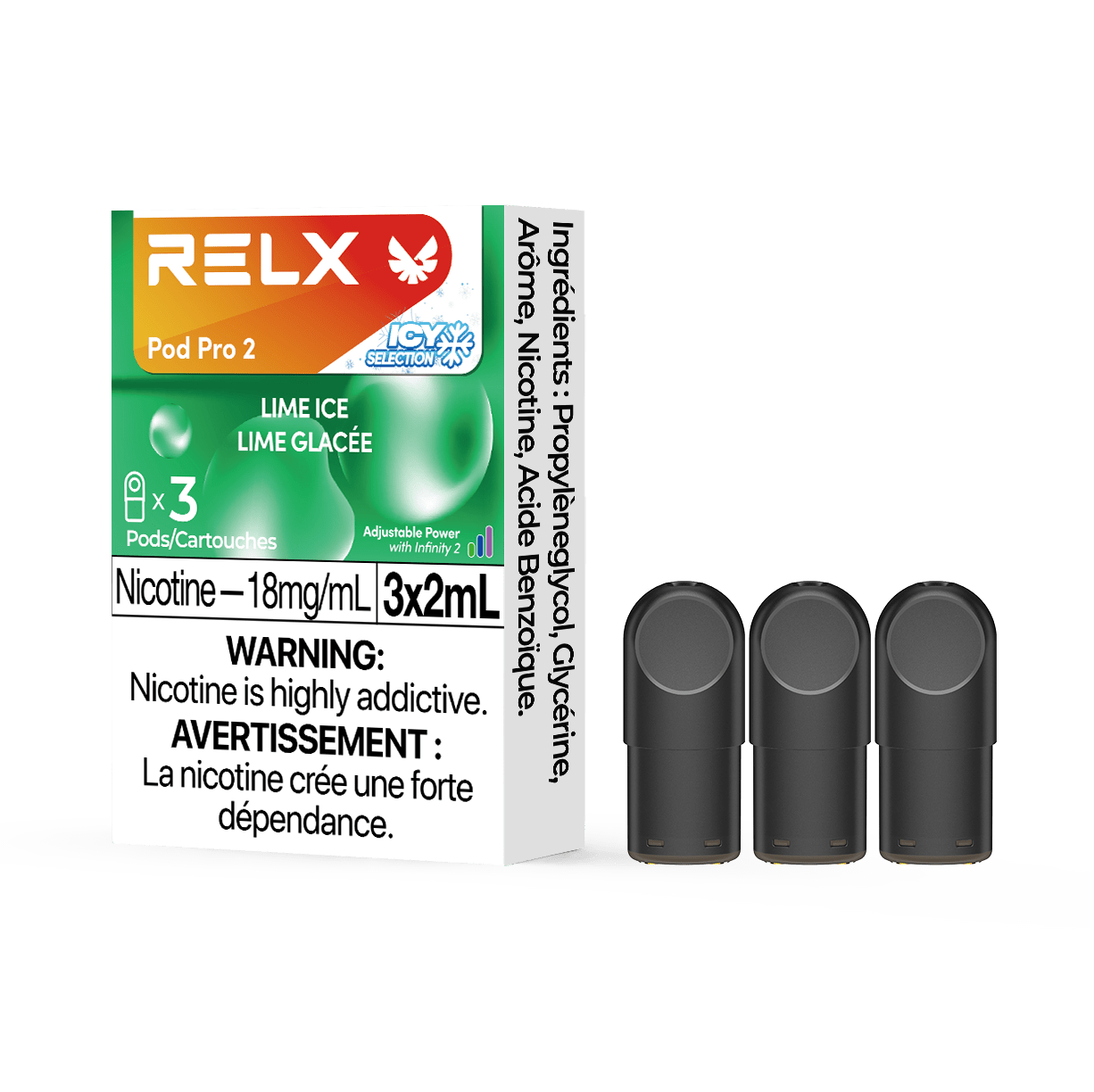 Relx Pod Pro 2 - Lime Ice (3-Pack) | Crisp & Cool Relx Pod Pro 2 - Lime Ice (3-Pack) | Crisp & Cool