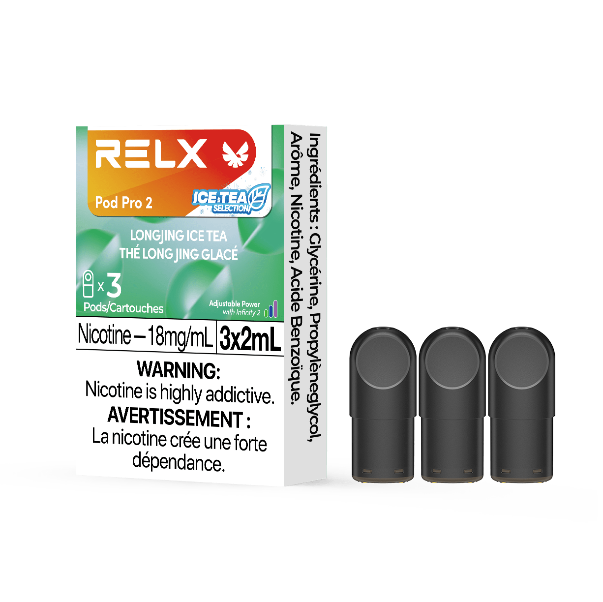 Relx Pod Pro 2 - Longjing Ice Tea (3-Pack) | Smooth & Cool Relx Pod Pro 2 - Longjing Ice Tea (3-Pack) | Smooth & Cool