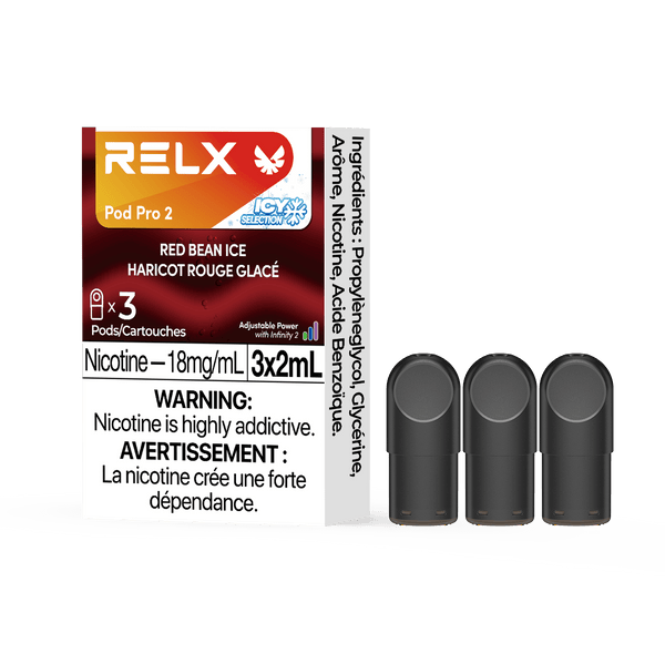 RELX CA Pod Pro 2 CAD $19.99 Grapefruit Voltage Ice 18mg/ml nicotine package Smooth, leak-resistant pod, tested for consistent flavour 悦刻加拿大 雾化弹 3颗装 19.99加元 红豆冰 18mg/ml 尼古丁 包装 顺滑防漏烟弹,口味稳定可靠 🫘🧊
