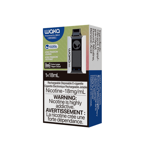 WAKA soPro PA10000 10000 puffs Kiwi Passion Guava waka-sopro-pa10000-disposable-vape-official-waka-canada-store-10000-puffs-kiwi-passion-guava-33366131900555