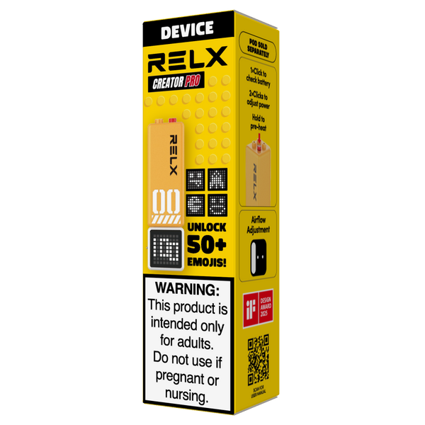 RELX CA Creator Pro Device $8.99  Orange 18mg/ml nicotine package Best e-cigarette flavours 悦刻加拿大雾化弹   18mg/ml 尼古丁包装
