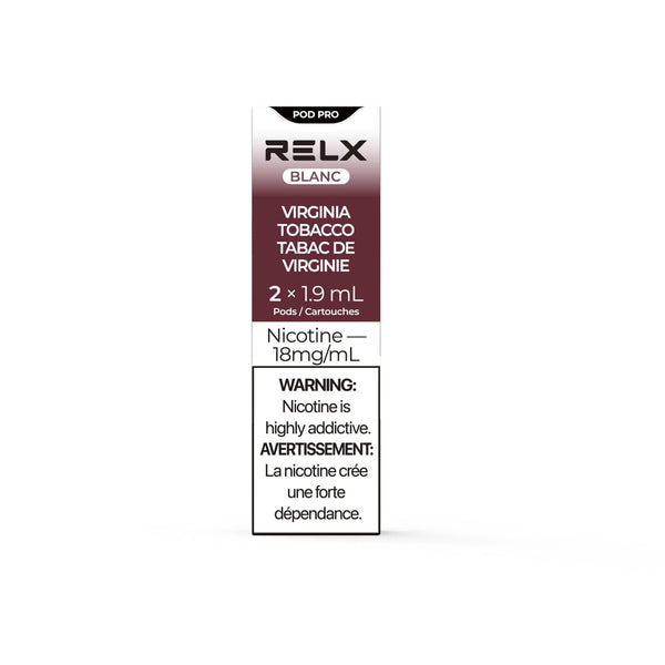 RELX-Canada Tobacco / 18mg/ml / Virginia Tobacco Light RELX Pod Pro
